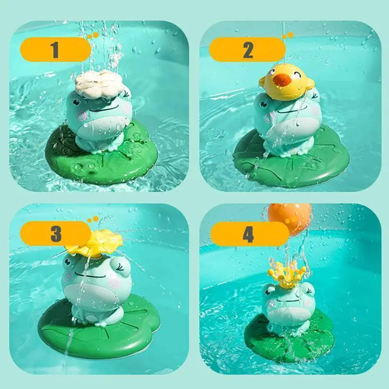 Electric Frog Sprinkler Toy for Kids Water Play Fun