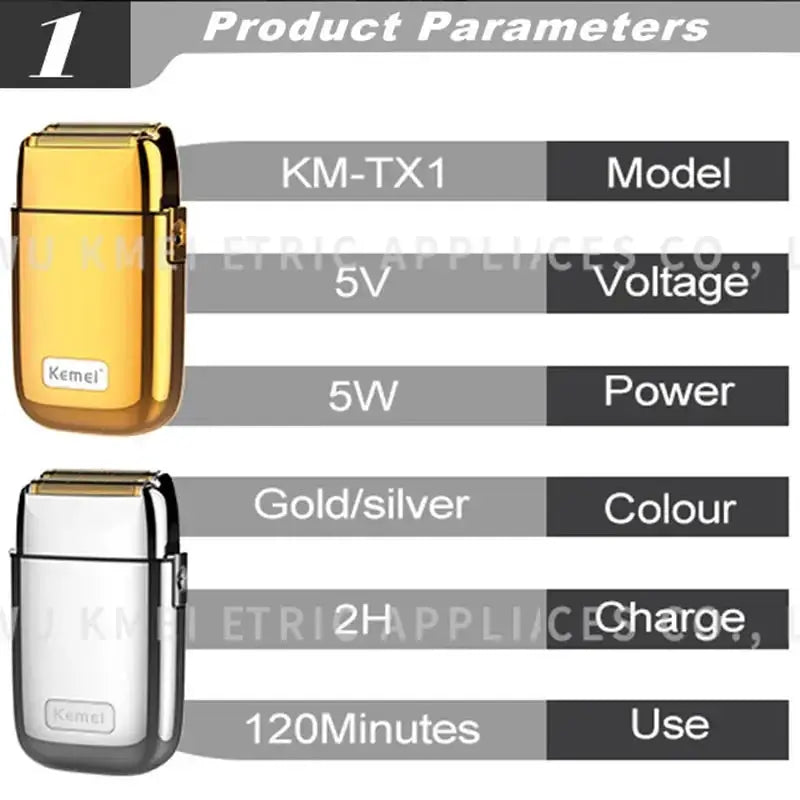 Tx1 Full Metal Electric Shaver For Men Rechargeable Razor