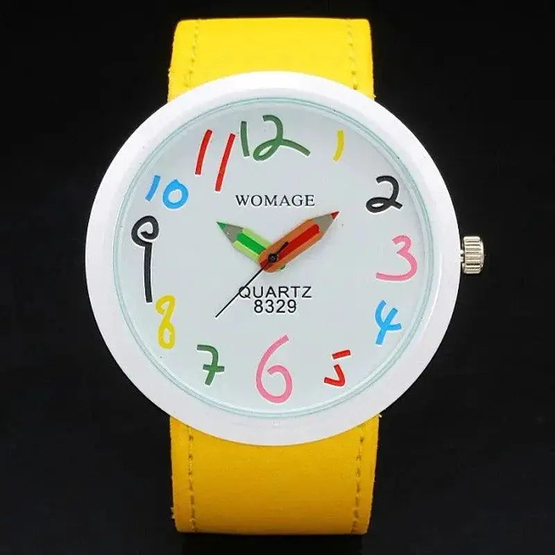 Cartoon Design Girls Wristwatch Multicolor Stainless Steel