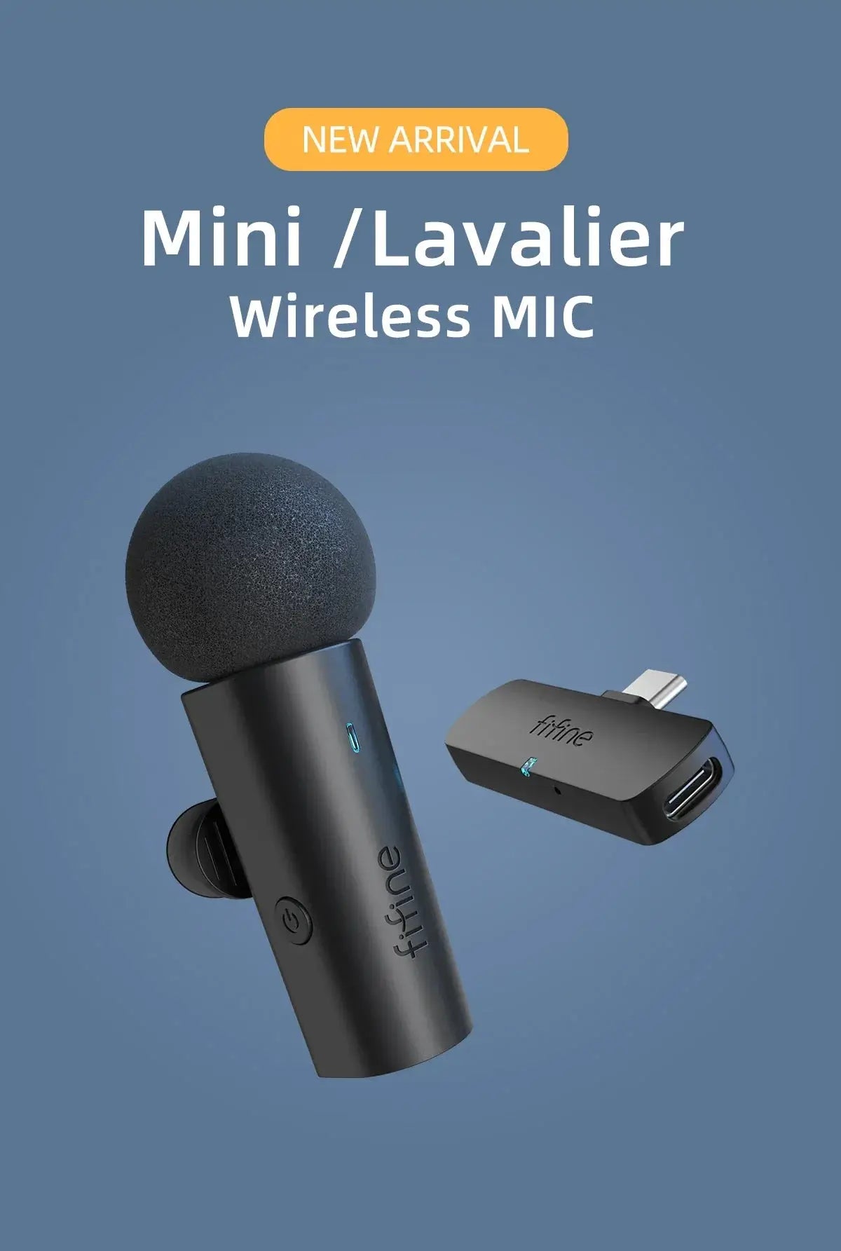Wireless Lavalier Microphone Type C Mini MIC Clear Audio