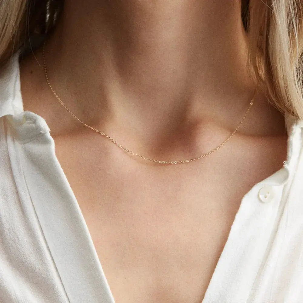 Emanco Fine Chain Necklace Stainless Steel Gold Pendants