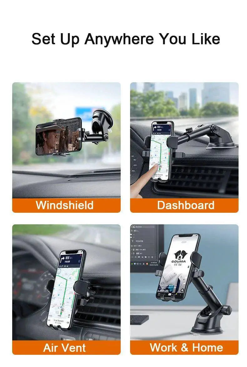 Car Phone Mount Holder For Secure GPS Navigation Support