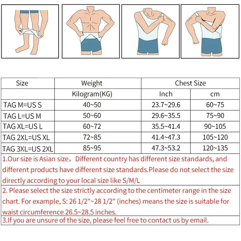 Mens Slimming Body Shaper Corset Vest Shirt Compression