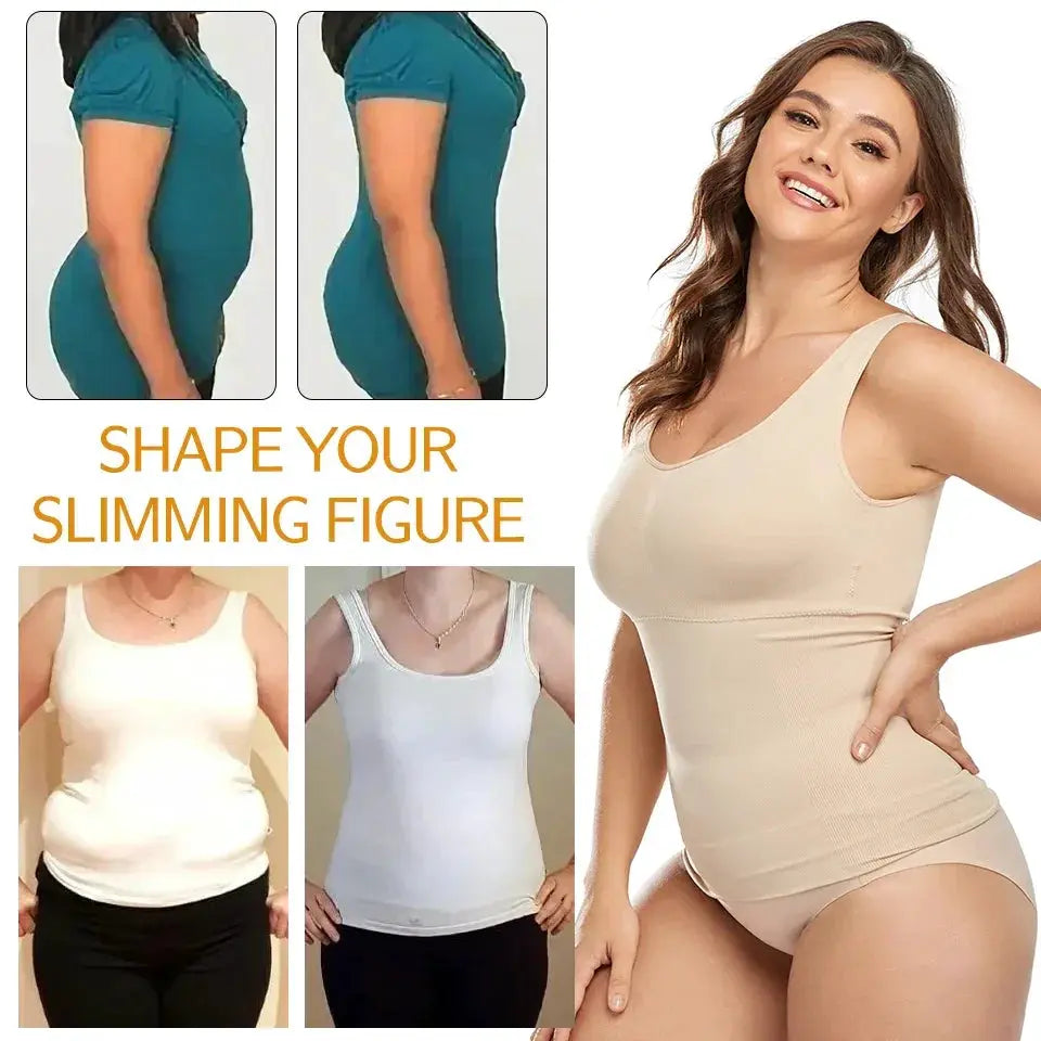 Plus Size Tummy Control Shapewear With Built In Bra