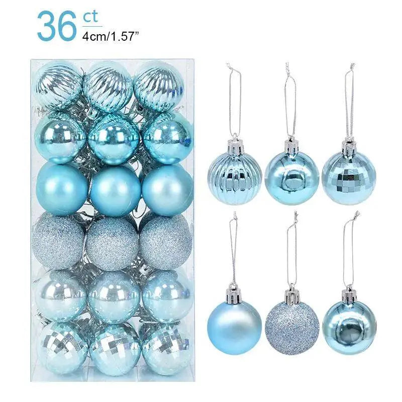 Vibrant Ornament Set for Home Decor — 36pcs wine red