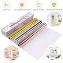 12X10ft HTVRONT Mirror Metallic Vinyl Roll for Cricut Decor