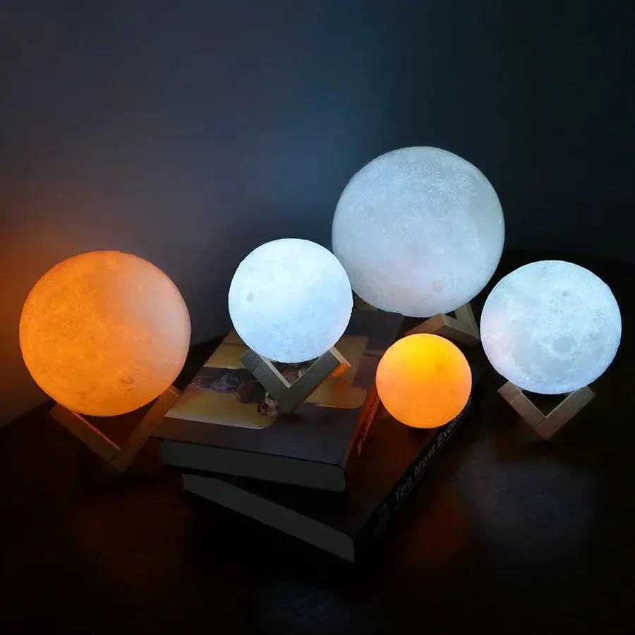 Rechargeable 3D Moon Lamp With LED Touch Control Night Light