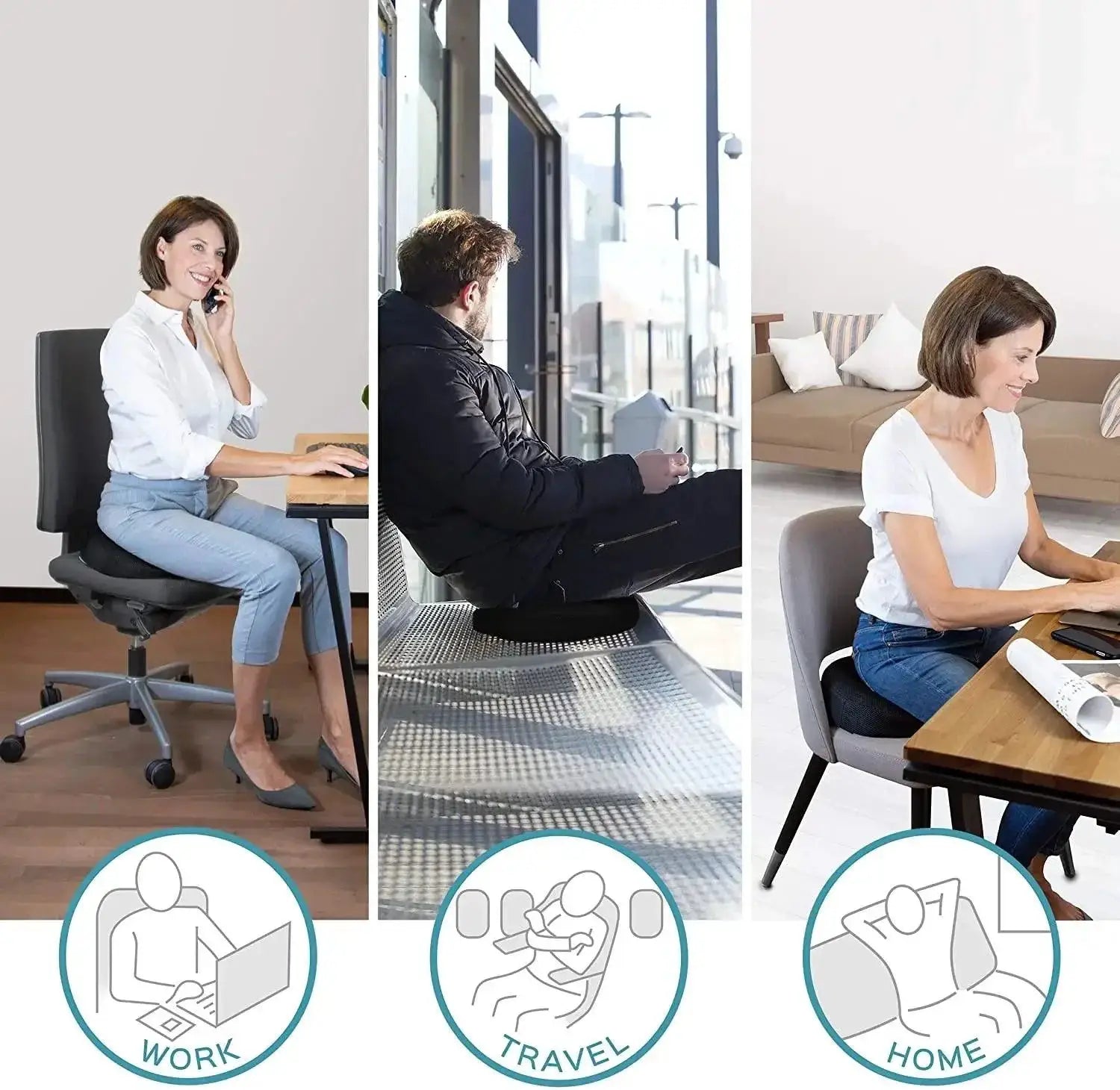 Orthopedic Memory Foam U Shape Travel Seat Cushion Comfort