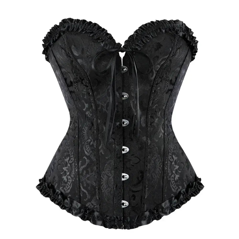 Victorian Lace Up Corset Bustier For Women Shapewear