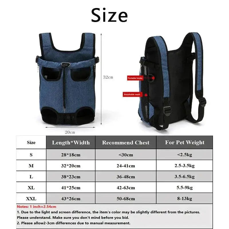 PawCouture Denim Pet Carrier Backpack For Travel And Style