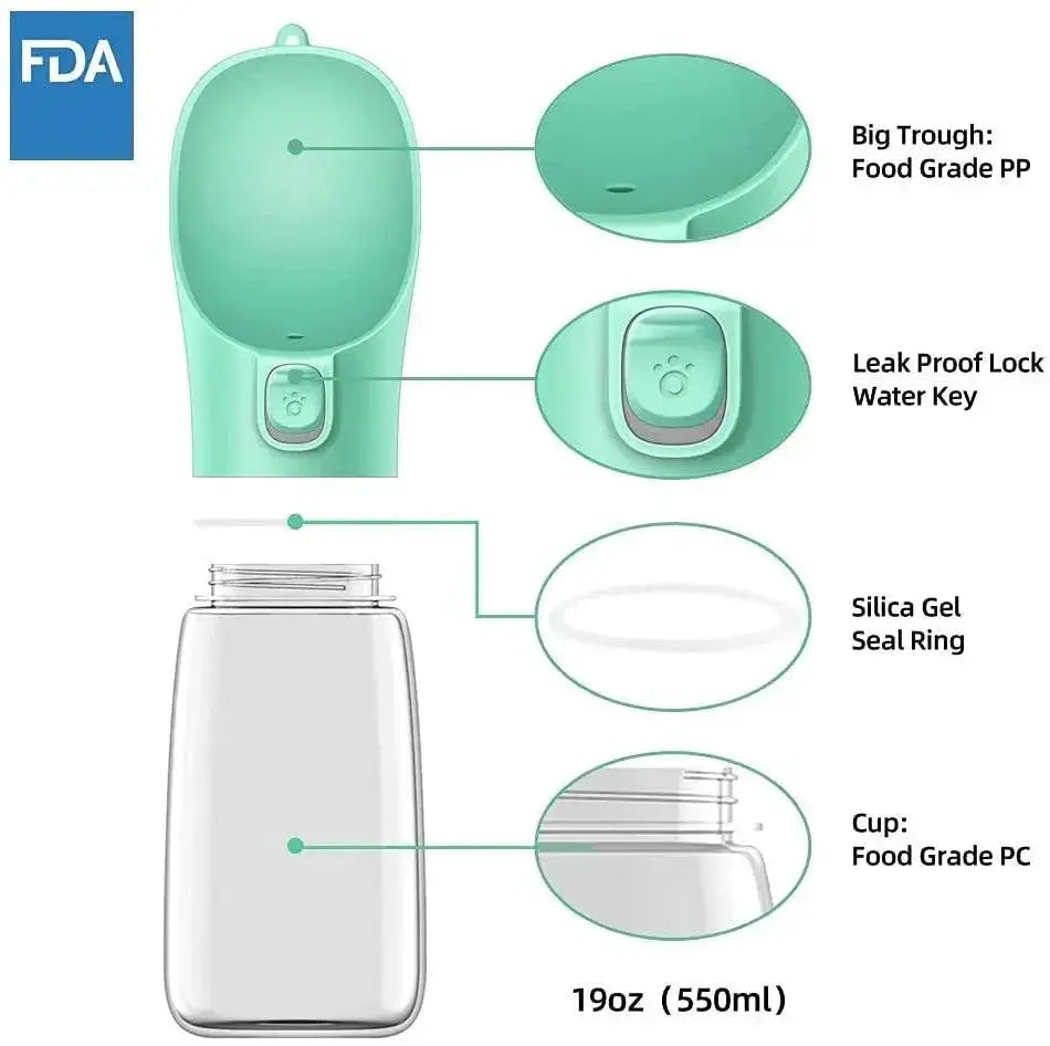 Portable Pet Water Bottle For Outdoor Dog Walking Travel