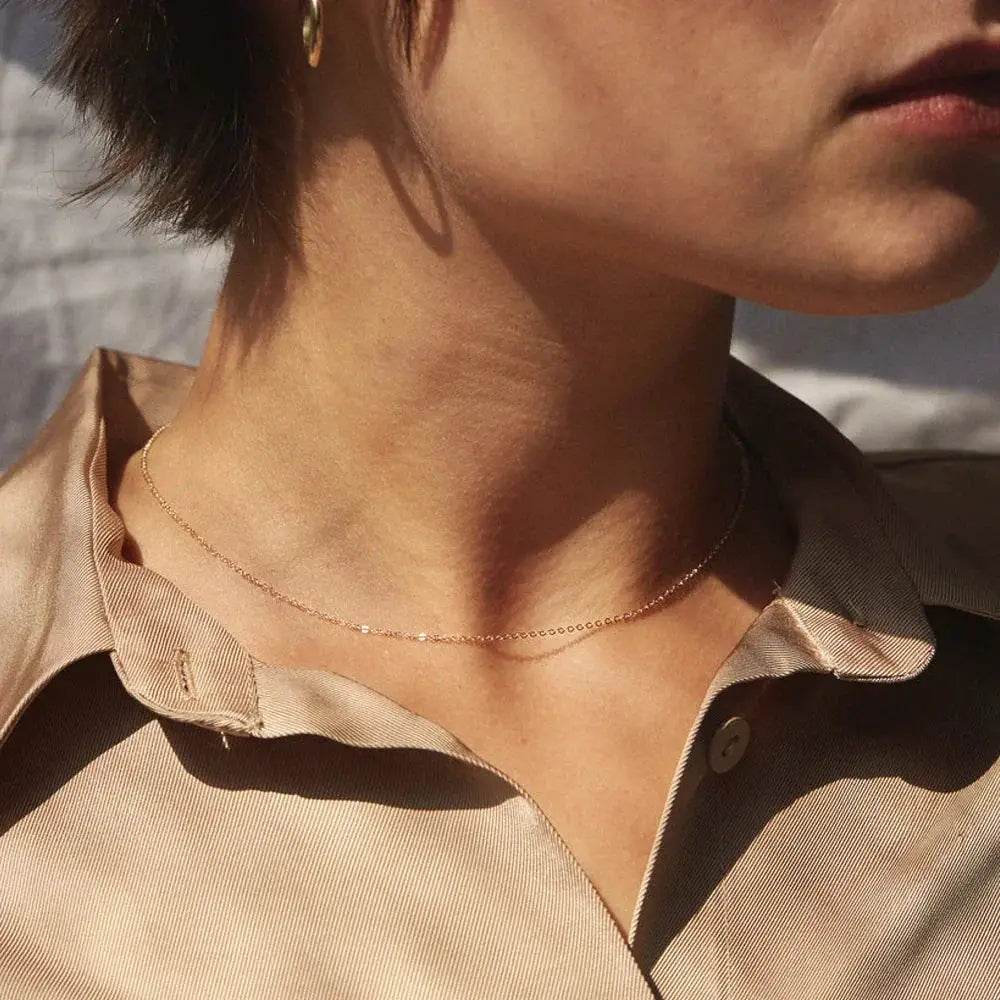 Emanco Fine Chain Necklace Stainless Steel Gold Pendants
