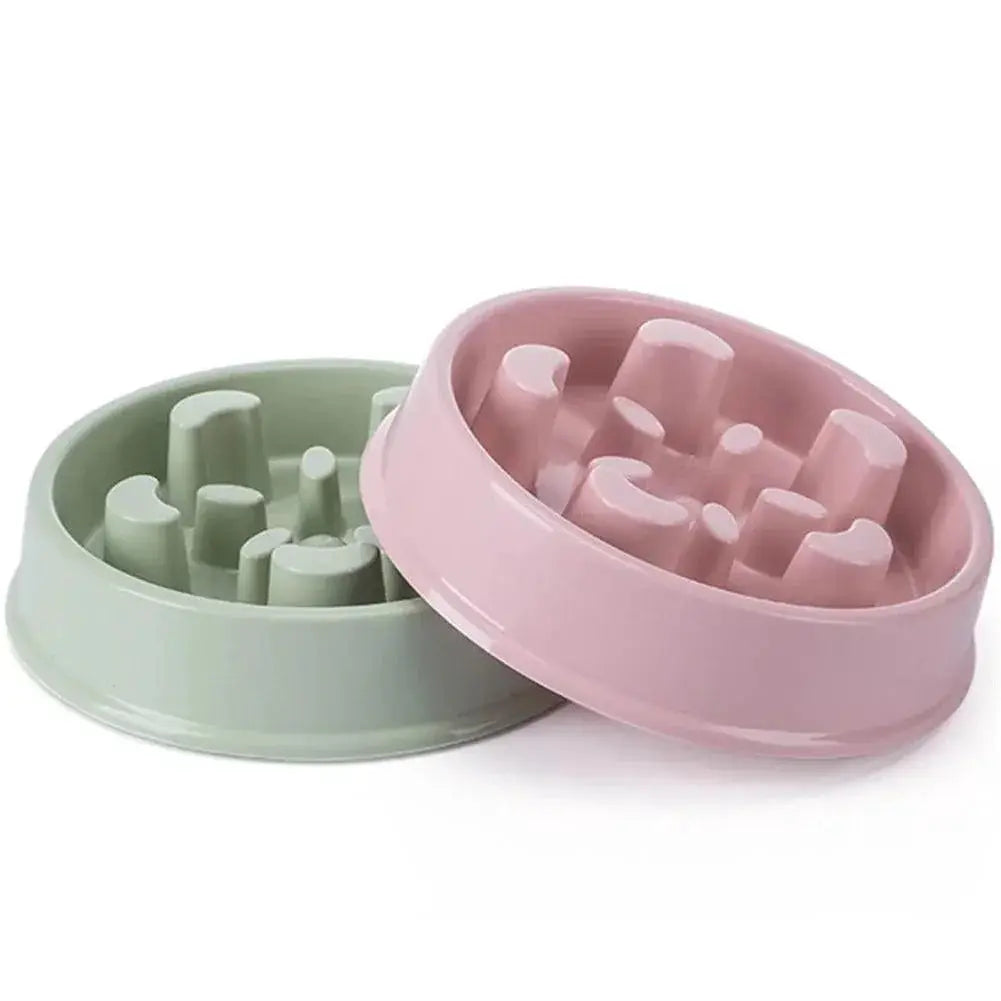 Slow Feeder Dog Bowl Durable Plastic Non Slip Pet Bowl