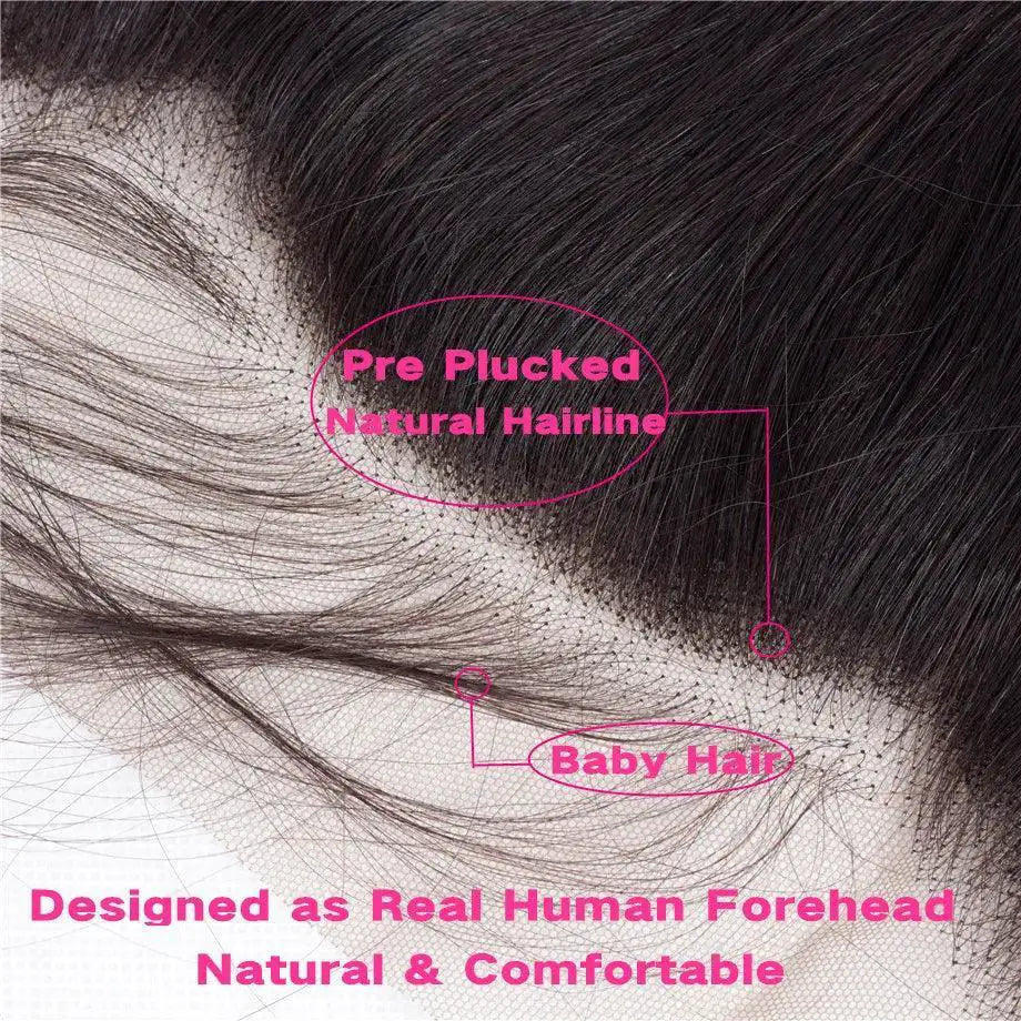 HD Transparent Lace Brazilian Straight Hair Frontal Remy