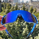 Trendy Oversized Rimless Sports Sunglasses UV400 Protection