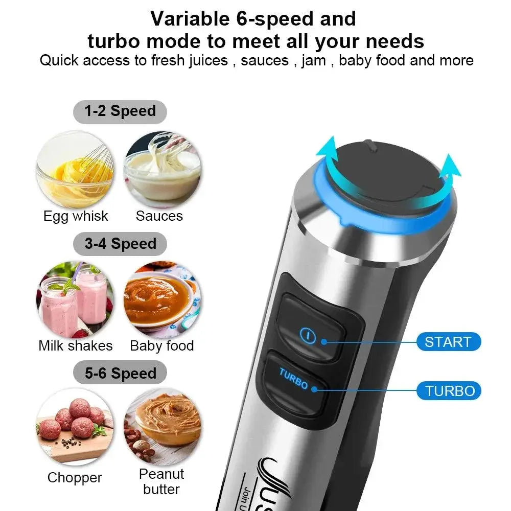 Led Factory Price 1500W 6 In 1 Electric Stick Blender