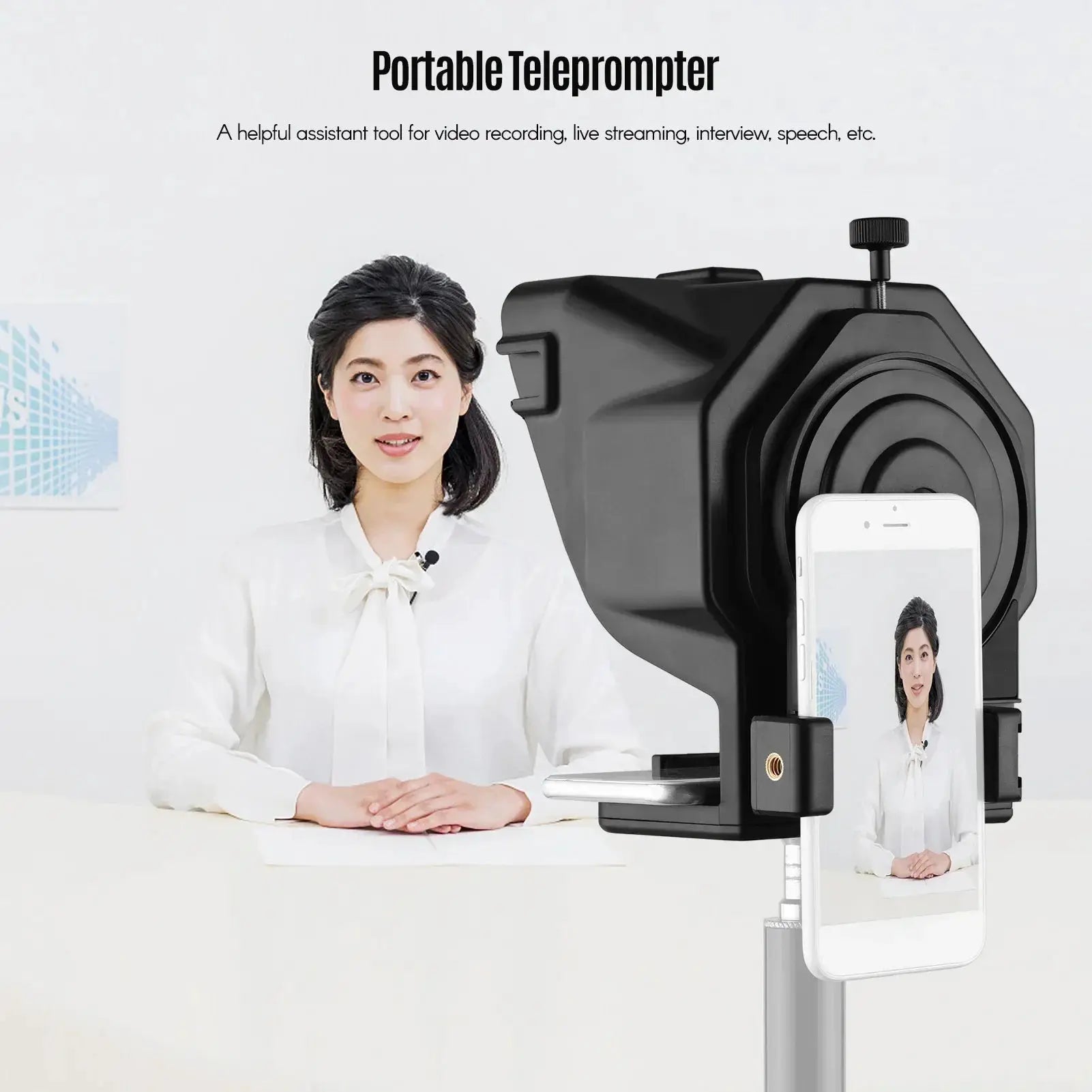 Andoer Portable Smartphone Teleprompter With Remote Control