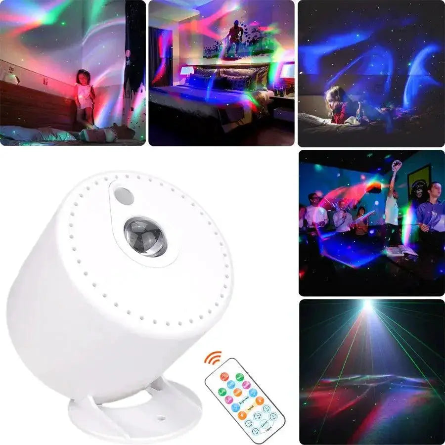 Rechargeable Aurora Star Projector With RGB LED And Remote