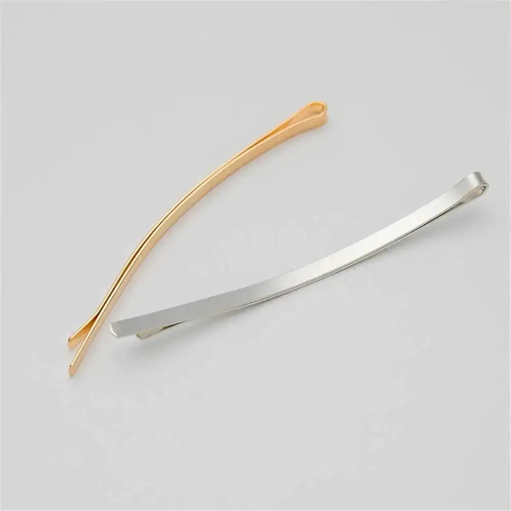 5 Pack Metal DIY Snap Hair Clips Gold Silver Accessories