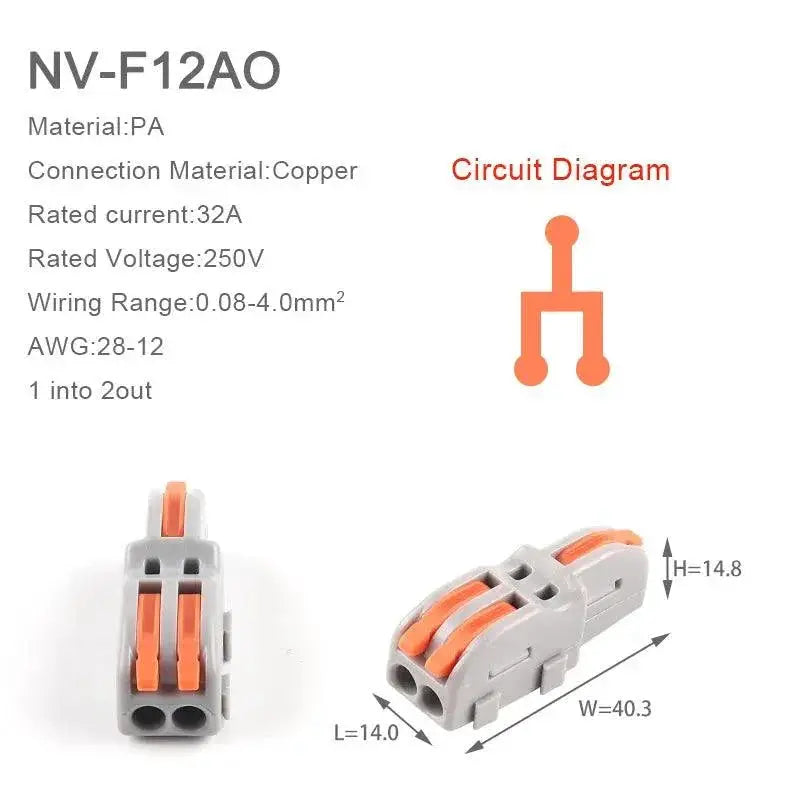 Easy Push-In Wiring Connector for Diy — 223