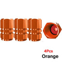 AUTCOAT Aluminum Alloy Tire Valve Caps for Cars and Motorcycles