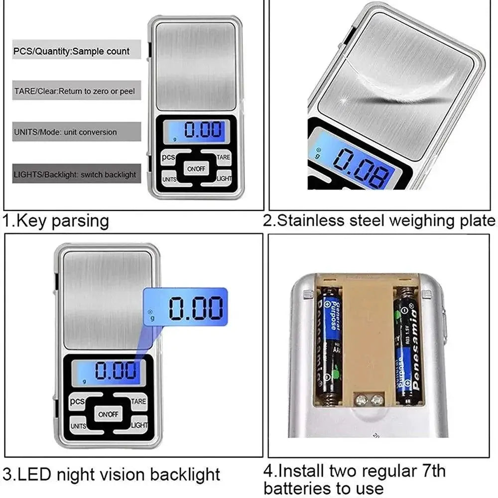 Mini Digital Pocket Scale High Accuracy Backlit Display