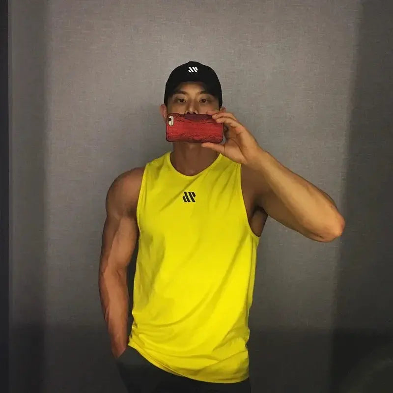 GITF Mannen Bodybuilding Tank Tops Gym Workout Shirt