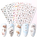 Succulent Blossom Nail Art Decals Blooming 3D Beauty Kit