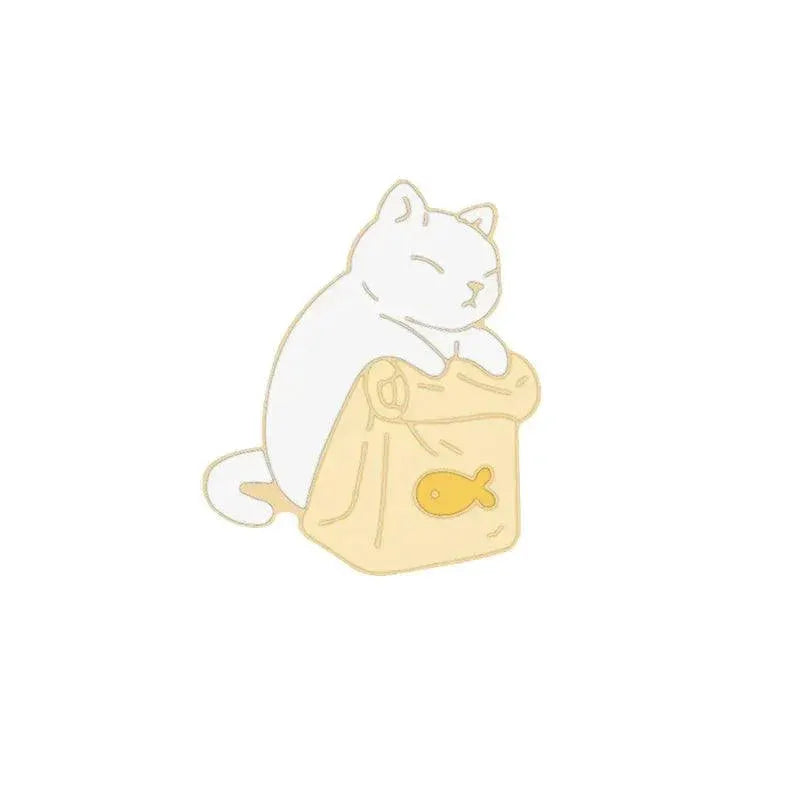Charming Cat Enamel Pins Cartoon Brooch Gift For Cat Lovers