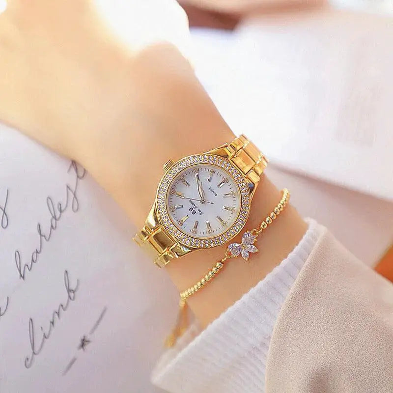 Elegant Crystal Diamond Women Watch Sophisticated Luxury