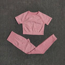 Seamless Yoga Set Women Leggings Crop Top