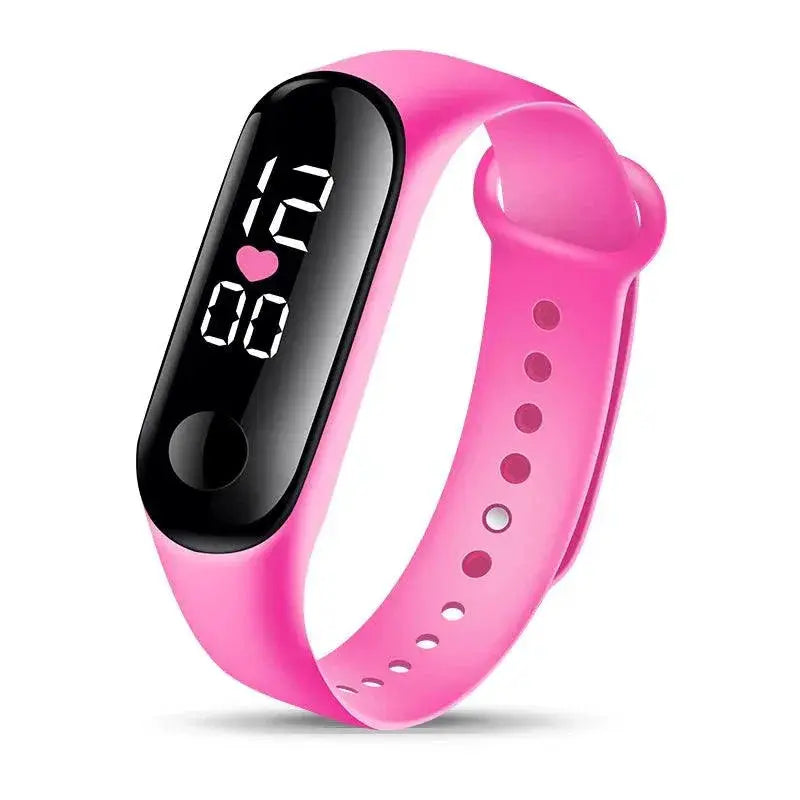 LED Digital Wristwatch With Silicone Strap Sports Timepiece
