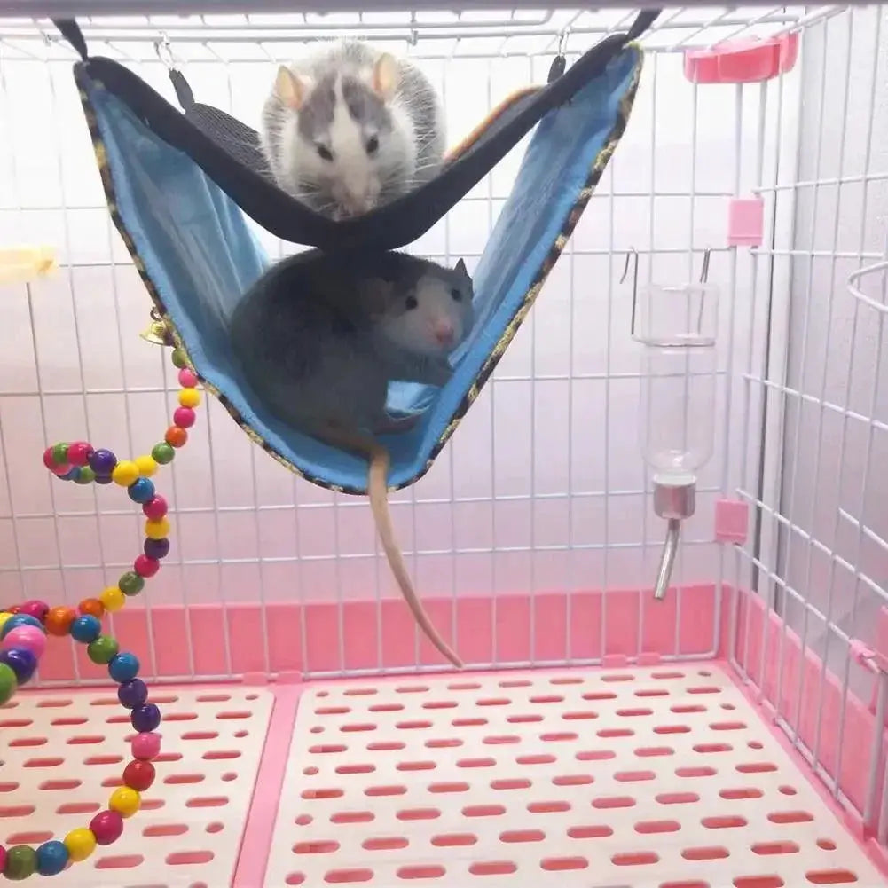 Hamster Double Layer Hammock Hanging Bed Cozy Mesh Spot
