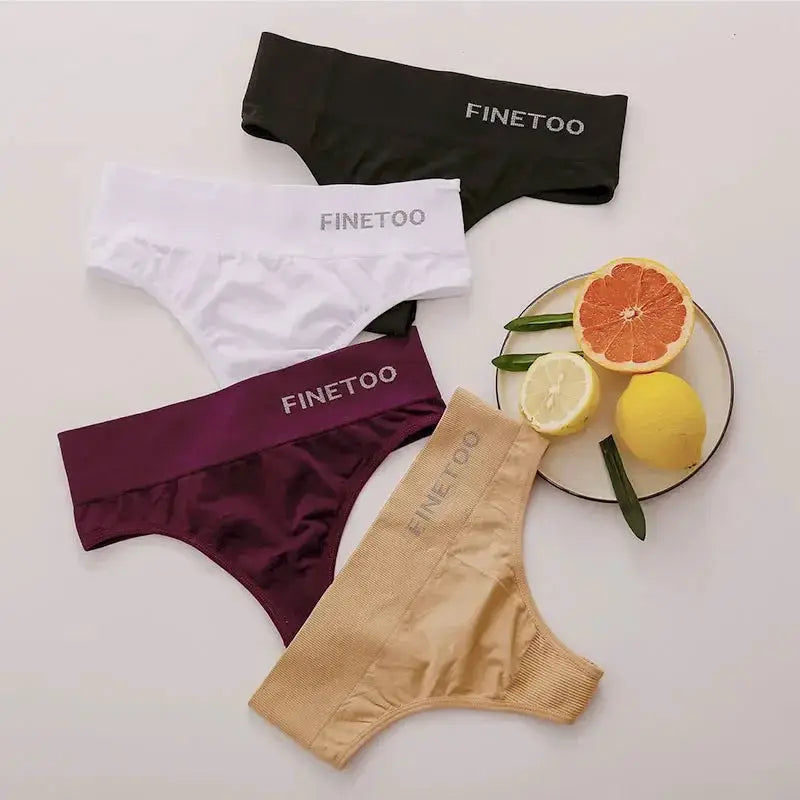 Finetoo Women High Waist Panties Big Size M To 2XL G String