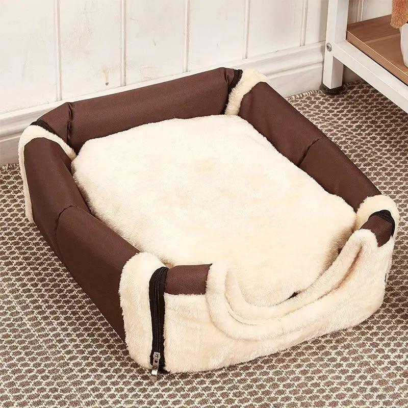Soft Cozy Dog Cave Bed With Removable Cushion Warm Nest