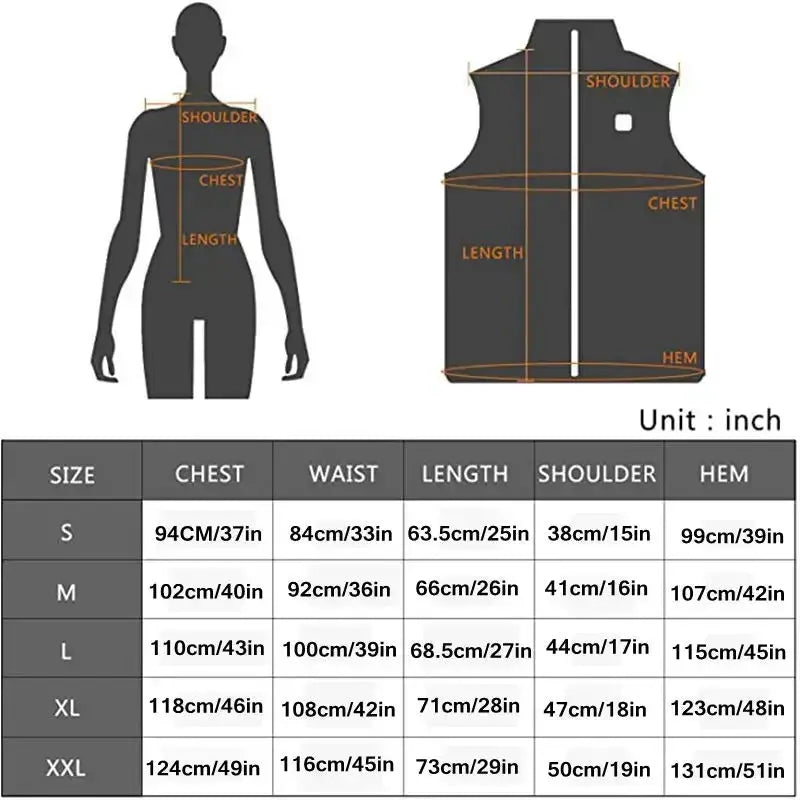 Women 9 Zone Heated Vest For Camping Outdoor Warmth