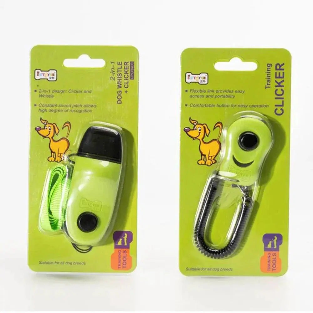 Pet Clicker Whistle Training Guide Green Color Essentials