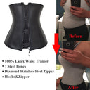 Zippered Latex Waist Trainer Corset for Women Slimming
