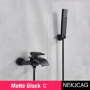 Gold Bathtub Faucet Waterfall Shower Wall Mounted Elite