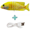 Electric Floppy Fish Cat Toy Interactive USB Charger Catnip