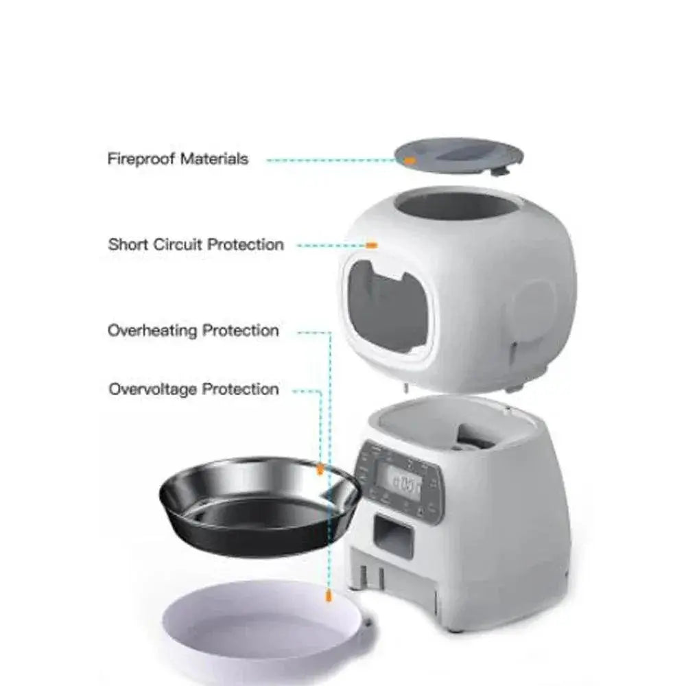 Automatic Pet Feeder Smart Food Dispenser Stainless Bowl