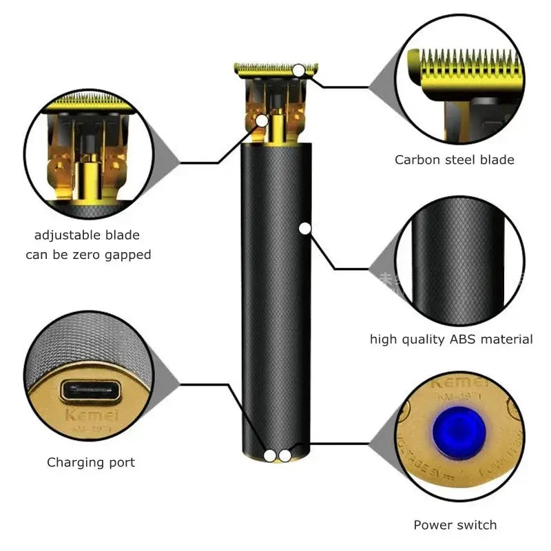 1971 Rechargeable Barber Trimmer For Men Electric Clipper
