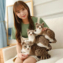 Siamese Cat Plush Toy Lifelike Doll Gift for Home Decor