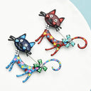 Lightweight Cat Enamel Brooch for Office
