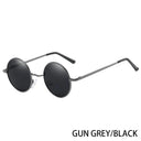 Stylish RUOBO Polarized Round Metal Sunglasses UV400 Unisex