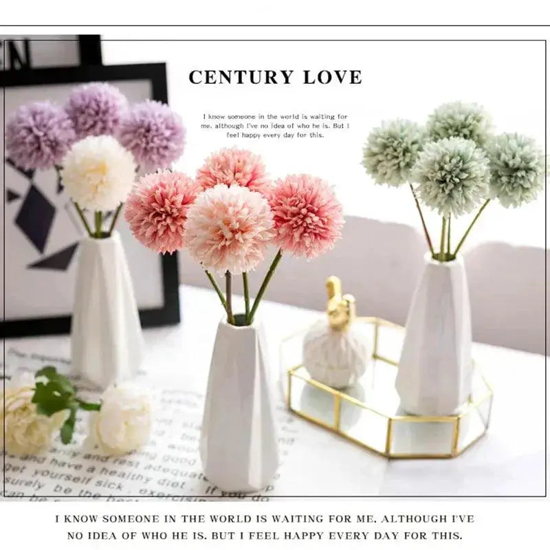 Lifelike Silk Hydrangea Bouquet For Weddings Home Decor