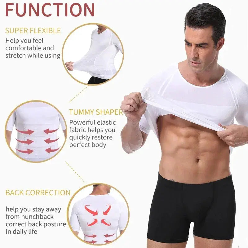 Men's Compression Posture Vest For Slimming Tummy Support