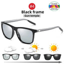 Photochromic Polarized Square Sunglasses for Men VIVIBEE
