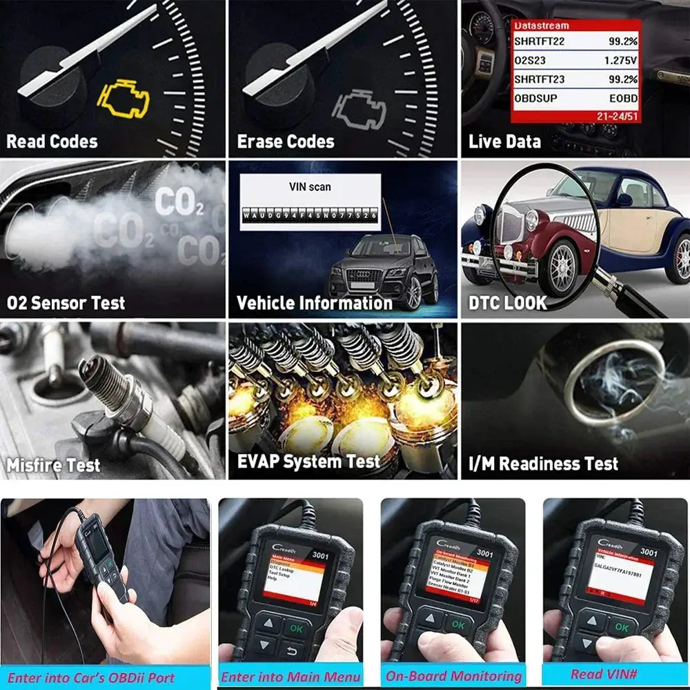 Launch X431 CR3001 OBD2 Scanner for Car Diagnostics