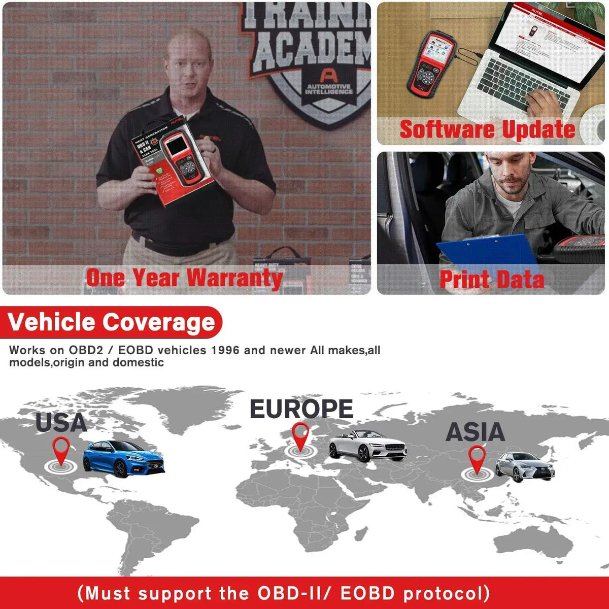 Autel AutoLink Vehicle OBDII/EOBD Code Reader One-Click I/M — product view 8